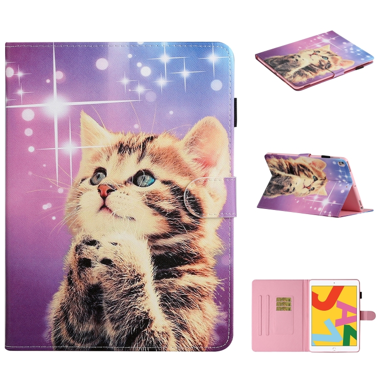 For iPad Pro 10.2 inch / 10.5 (2019) Colored Drawing Pattern Horizontal Flip PU Leather Case with Holder & Card Slot & Sleep / Wake-up Function(Starry Cat)
For iPad Pro 10.2 inch / 10.5 (2019) Colored Drawing Pattern Horizontal Flip PU Leather Case with Holder & Card Slot & Sleep / Wake-up Function(Starry Cat)
