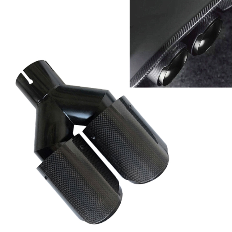Car Glossy Equal Length Type Y-type Double Outlets Carbon Fiber Exhaust Pipe Tail Throat, Air Inlet Diameter:57mm
Car Glossy Equal Length Type Y-type Double Outlets Carbon Fiber Exhaust Pipe Tail Throat, Air Inlet Diameter:57mm