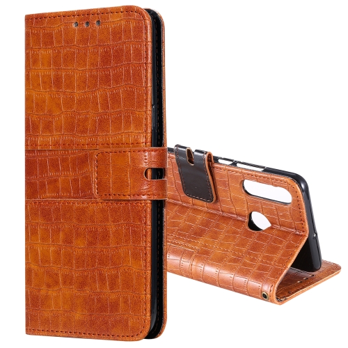 

For Huawei Y7 (2019) Regular Crocodile Texture Horizontal Flip Leather Case with Holder & Card Slots & Wallet & Photo Frame & Lanyard(Brown)