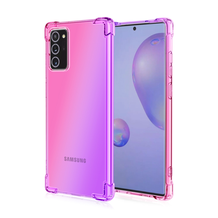 For Samsung Galaxy Note 20 Four-Corner Airbag Shockproof Gradient Color TPU Protective Case(Pink Purple)
For Samsung Galaxy Note 20 Four-Corner Airbag Shockproof Gradient Color TPU Protective Case(Pink Purple)
