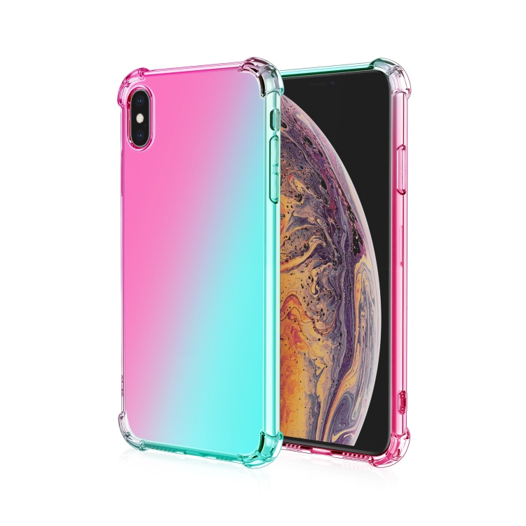 For iPhone X / XS Four-Corner Airbag Shockproof Gradient Color Clear TPU Case(Pink / Green)
For iPhone X / XS Four-Corner Airbag Shockproof Gradient Color Clear TPU Case(Pink / Green)