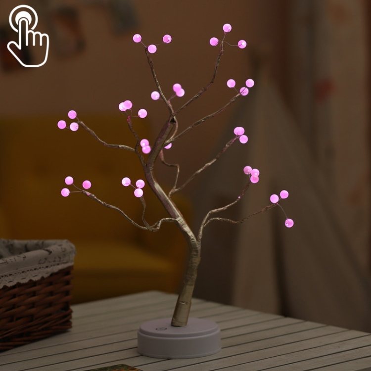 36 LEDs Pearl Tree Copper Wire Table Lamp Creative Decoration Touch Control Night Light (Pink Light)
36 LEDs Pearl Tree Copper Wire Table Lamp Creative Decoration Touch Control Night Light (Pink Light)