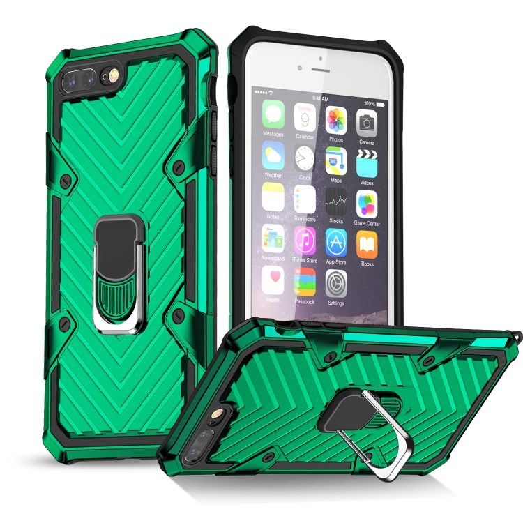 For iPhone 8 Plus / 7 Plus Cool Armor PC+TPU Shockproof Case with 360 Degree Rotation Ring Holder(Dark Green)
For iPhone 8 Plus / 7 Plus Cool Armor PC+TPU Shockproof Case with 360 Degree Rotation Ring Holder(Dark Green)