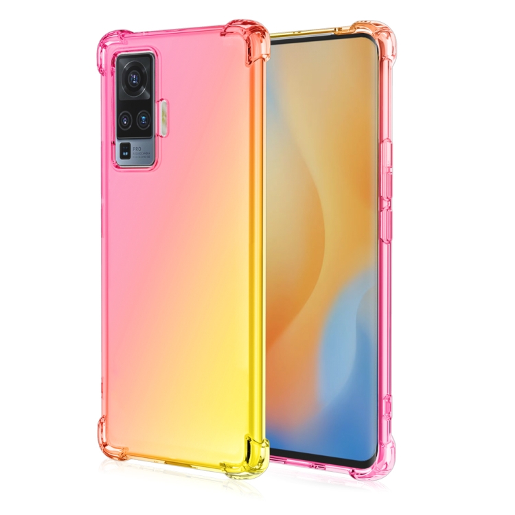 For Vivo X50 Pro Four-Corner Airbag Shockproof Gradient Color Clear TPU Case(Pink Gold)
For Vivo X50 Pro Four-Corner Airbag Shockproof Gradient Color Clear TPU Case(Pink Gold)