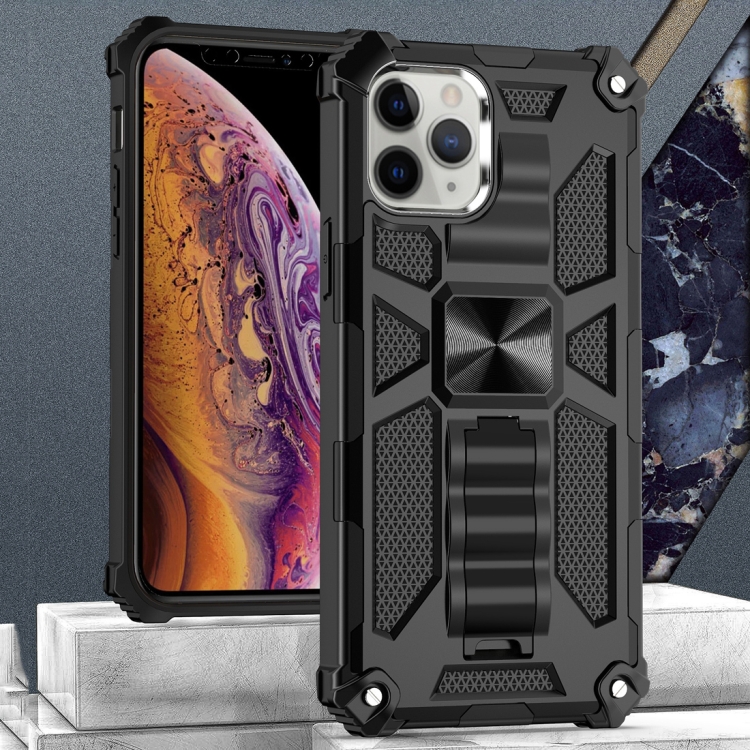 For iPhone 12 / 12 Pro Armor Shockproof TPU + PC Magnetic Protective Case with Holder(Black)
For iPhone 12 / 12 Pro Armor Shockproof TPU + PC Magnetic Protective Case with Holder(Black)