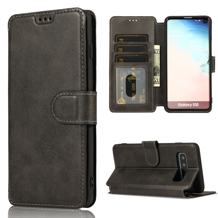 For Samsung Galaxy S10 Calf Texture Magnetic Buckle Horizontal Flip Leather Case with Holder & Card Slots & Wallet & Photo Frame(Black)
For Samsung Galaxy S10 Calf Texture Magnetic Buckle Horizontal Flip Leather Case with Holder & Card Slots & Wallet & Photo Frame(Black)