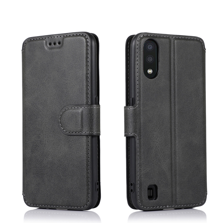 For Samsung Galaxy A01 Calf Texture Magnetic Buckle Horizontal Flip Leather Case with Holder & Card Slots & Wallet & Photo Frame(Black)
For Samsung Galaxy A01 Calf Texture Magnetic Buckle Horizontal Flip Leather Case with Holder & Card Slots & Wallet & Photo Frame(Black)