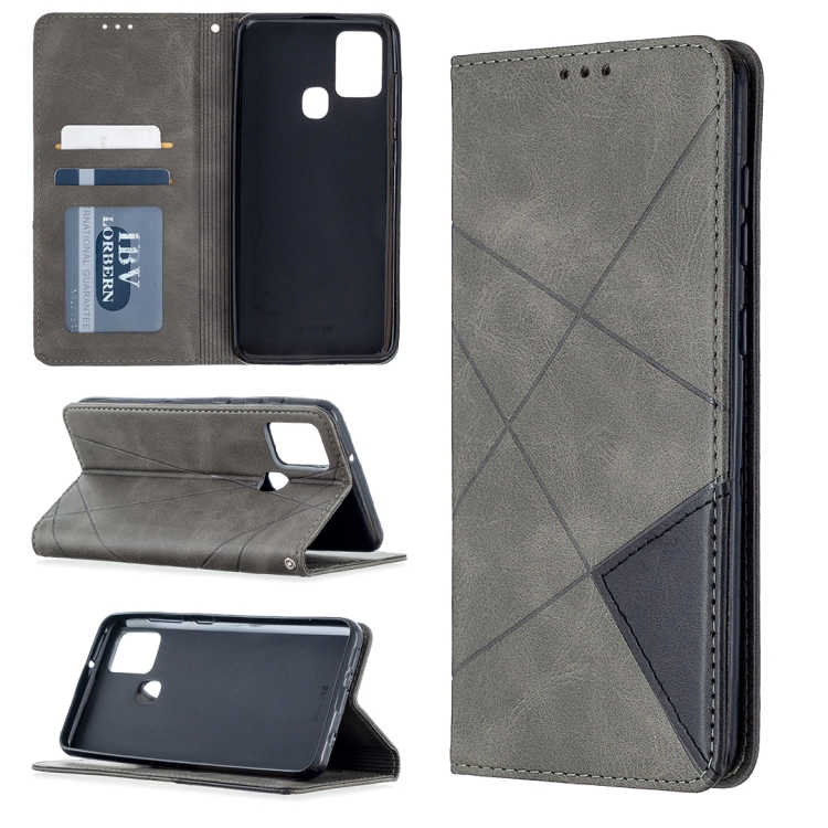For Samsung Galaxy A21s Rhombus Texture Horizontal Flip Magnetic Leather Case with Holder & Card Slots(Grey)
For Samsung Galaxy A21s Rhombus Texture Horizontal Flip Magnetic Leather Case with Holder & Card Slots(Grey)