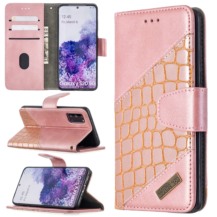 For Samsung Galaxy S20 Matching Color Crocodile Texture Horizontal Flip PU Leather Case with Wallet & Holder & Card Slots(Rose Gold)
For Samsung Galaxy S20 Matching Color Crocodile Texture Horizontal Flip PU Leather Case with Wallet & Holder & Card Slots(Rose Gold)