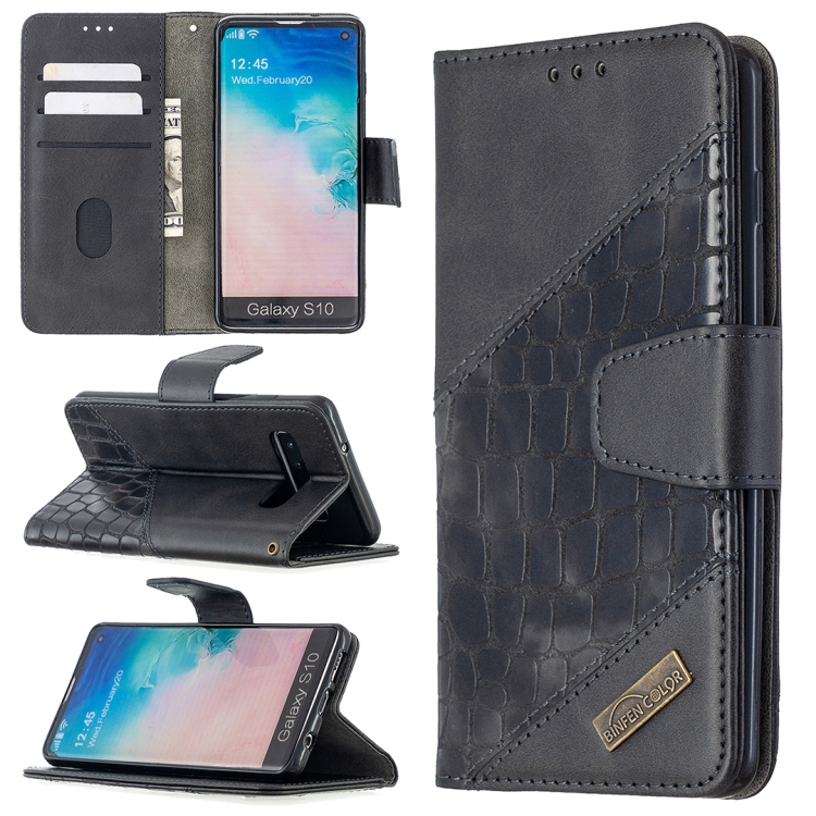 For Samsung Galaxy S10 Matching Color Crocodile Texture Horizontal Flip PU Leather Case with Wallet & Holder & Card Slots(Black)
For Samsung Galaxy S10 Matching Color Crocodile Texture Horizontal Flip PU Leather Case with Wallet & Holder & Card Slots(Black)