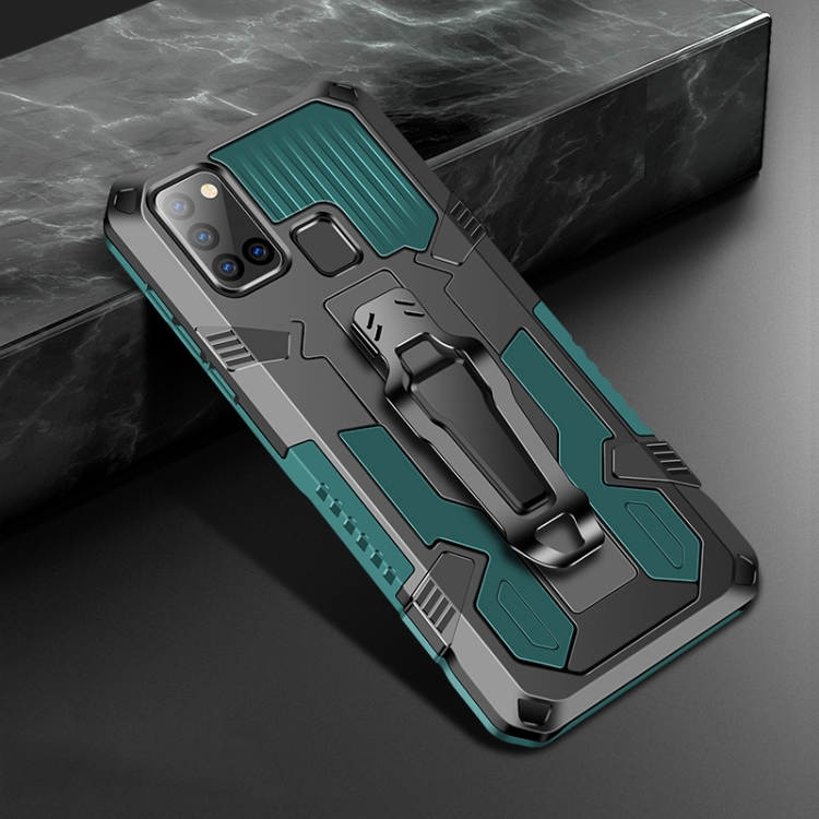 For Samsung Galaxy A21s Machine Armor Warrior Shockproof PC + TPU Protective Case(Army Green)
For Samsung Galaxy A21s Machine Armor Warrior Shockproof PC + TPU Protective Case(Army Green)