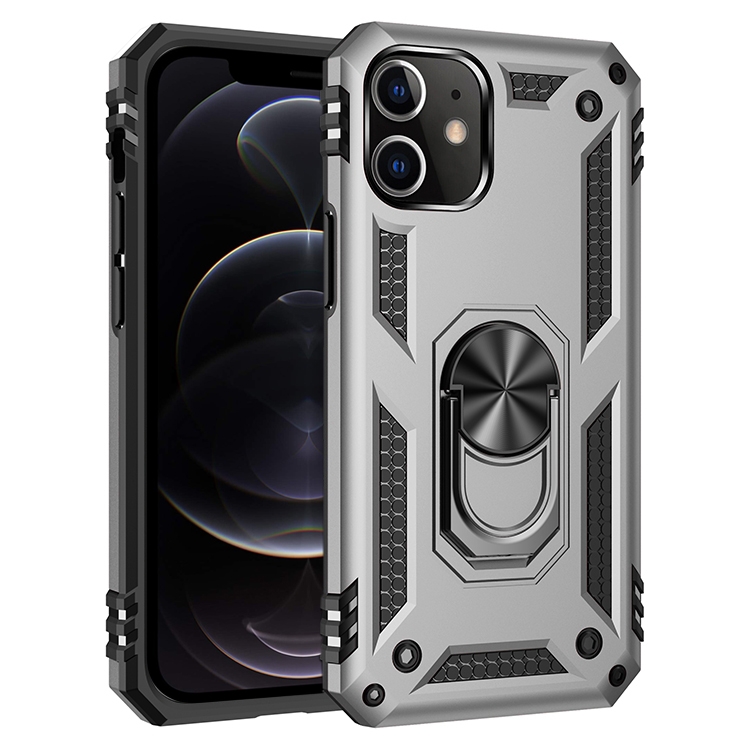 For iPhone 12 / 12 Pro Shockproof TPU + PC Protective Case with 360 Degree Rotating Holder(Silver)
For iPhone 12 / 12 Pro Shockproof TPU + PC Protective Case with 360 Degree Rotating Holder(Silver)