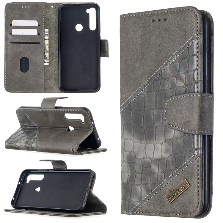 For Xiaomi Redmi Note 8T Matching Color Crocodile Texture Horizontal Flip PU Leather Case with Wallet & Holder & Card Slots(Grey)
For Xiaomi Redmi Note 8T Matching Color Crocodile Texture Horizontal Flip PU Leather Case with Wallet & Holder & Card Slots(Grey)