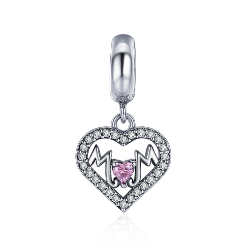 S925 Sterling Silver Pendant Heart-shaped Hollow I love Mother Beads DIY Bracelet Necklace Accessories
S925 Sterling Silver Pendant Heart-shaped Hollow I love Mother Beads DIY Bracelet Necklace Accessories