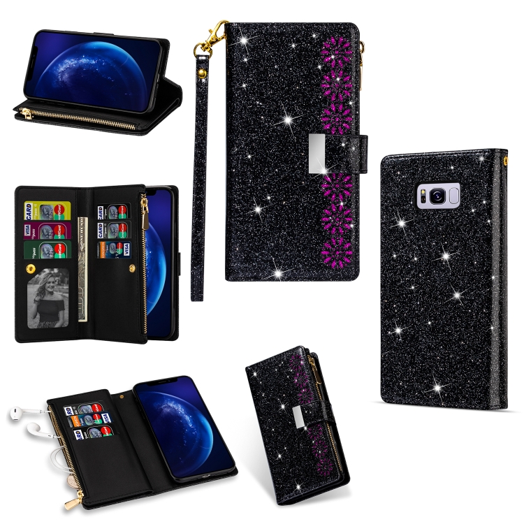 For Samsung Galaxy S8 Multi-card Slots Starry Sky Laser Carving Glitter Zipper Horizontal Flip Leather Case with Holder & Wallet & Lanyard(Black)
For Samsung Galaxy S8 Multi-card Slots Starry Sky Laser Carving Glitter Zipper Horizontal Flip Leather Case with Holder & Wallet & Lanyard(Black)