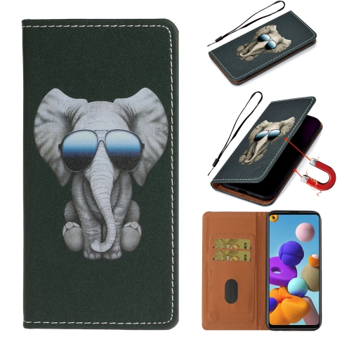 For Samsung Galaxy A21s Pure Color Painting Horizontal Flip Leather Case with Card Slot & Holder(Elephant)
For Samsung Galaxy A21s Pure Color Painting Horizontal Flip Leather Case with Card Slot & Holder(Elephant)