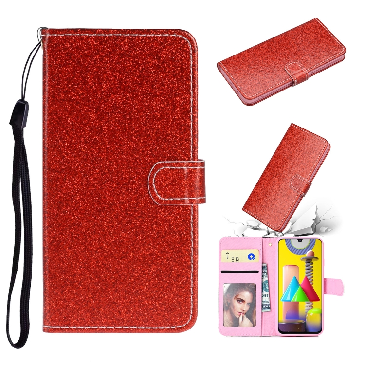 For Samsung Galaxy A21s Glitter Powder Horizontal Flip Leather Case with Card Slots & Holder & Photo Frame & Wallet & Lanyard(Red)
For Samsung Galaxy A21s Glitter Powder Horizontal Flip Leather Case with Card Slots & Holder & Photo Frame & Wallet & Lanyard(Red)