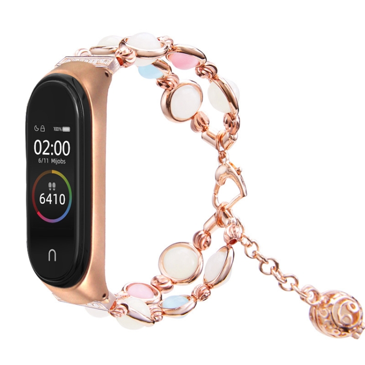 For Xiaomi Mi Band 3 / 4 Luminous Beads Agate Decoration Metal Wrist Strap(Rose Gold)
For Xiaomi Mi Band 3 / 4 Luminous Beads Agate Decoration Metal Wrist Strap(Rose Gold)