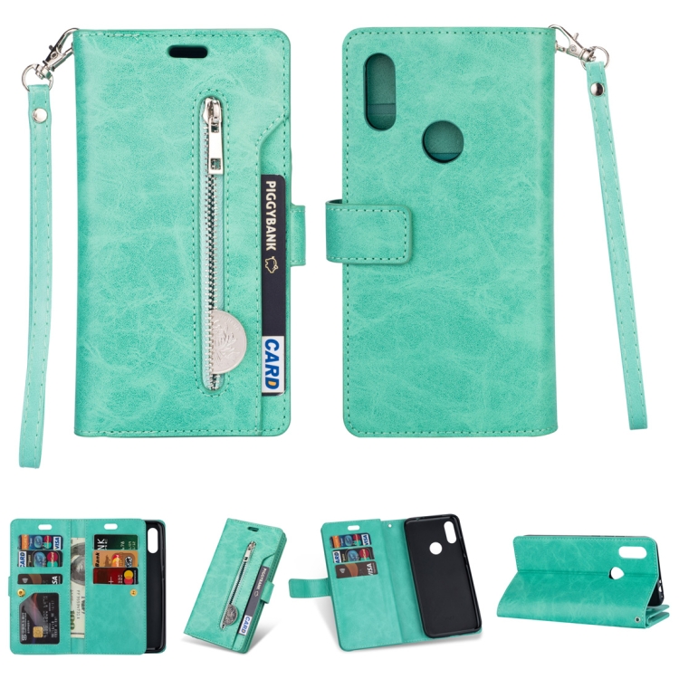 For Xiaomi Redmi 7 / Redmi Go Multifunctional Zipper Horizontal Flip Leather Case with Holder & Wallet & 9 Card Slots & Lanyard(Mint Green)
For Xiaomi Redmi 7 / Redmi Go Multifunctional Zipper Horizontal Flip Leather Case with Holder & Wallet & 9 Card Slots & Lanyard(Mint Green)