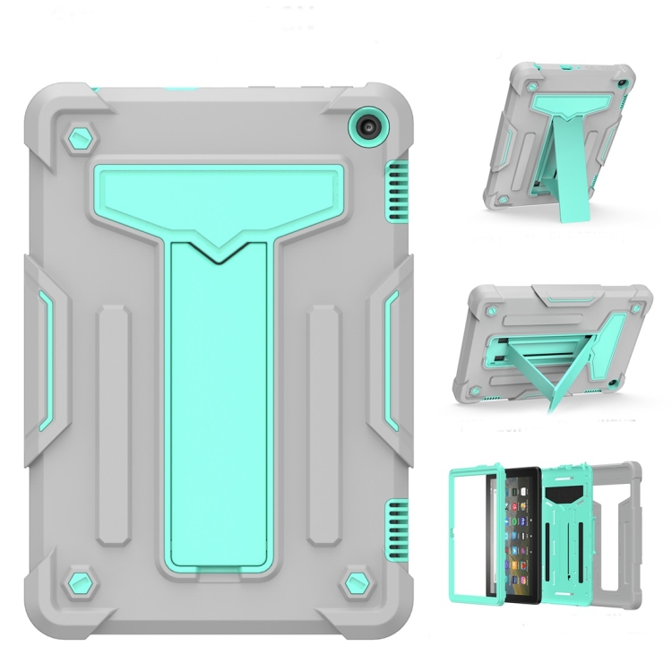 For Amazon Kindle Fire HD 8 2020/Fire 8 Plus T-shaped Bracket Contrast Color Shockproof PC + Silicone Tablet Protective Case(Grey+Mint Green)
For Amazon Kindle Fire HD 8 2020/Fire 8 Plus T-shaped Bracket Contrast Color Shockproof PC + Silicone Tablet Protective Case(Grey+Mint Green)