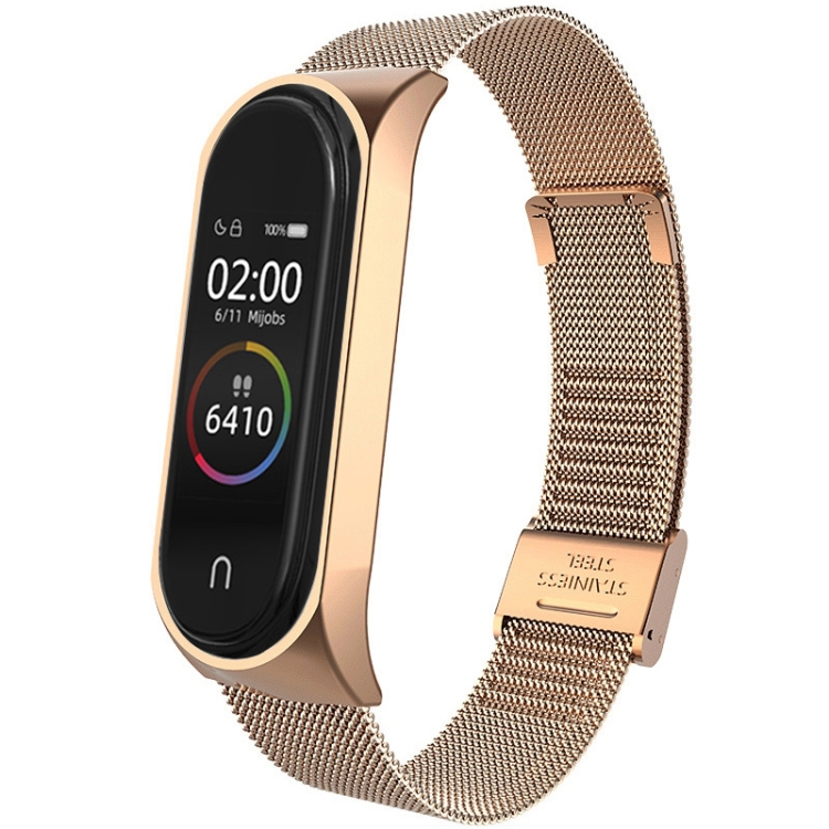 For Xiaomi Mi Band 4 / 3 Milanese Metal Replacement Strap Watchband, Color:Rose Gold
For Xiaomi Mi Band 4 / 3 Milanese Metal Replacement Strap Watchband, Color:Rose Gold