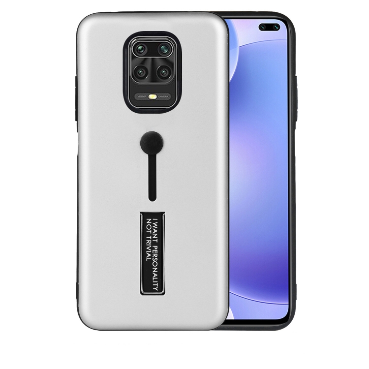 For Xiaomi Redmi Note 9s / Note 9 Pro Oil Feel Shockproof TPU + PC Protective Case with Holder(Silver)
For Xiaomi Redmi Note 9s / Note 9 Pro Oil Feel Shockproof TPU + PC Protective Case with Holder(Silver)