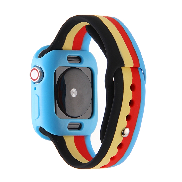 For Apple Watch Series 5 & 4 40mm / 3 & 2 & 1 38mm Rainbow Silicone Watchband with Frosted Case(10)
For Apple Watch Series 5 & 4 40mm / 3 & 2 & 1 38mm Rainbow Silicone Watchband with Frosted Case(10)