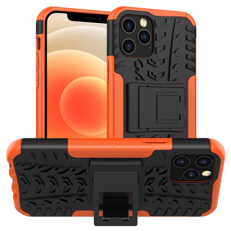 For iPhone 12 mini Tire Texture Shockproof TPU + PC Protective Case with Holder(Orange)
For iPhone 12 mini Tire Texture Shockproof TPU + PC Protective Case with Holder(Orange)
