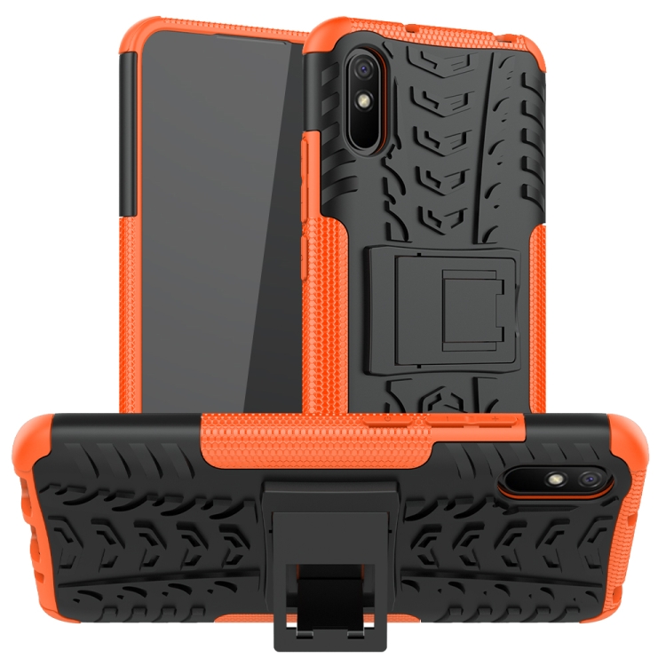 For Xiaomi Redmi 9A Tire Texture Shockproof TPU+PC Protective Case with Holder(Orange)
For Xiaomi Redmi 9A Tire Texture Shockproof TPU+PC Protective Case with Holder(Orange)