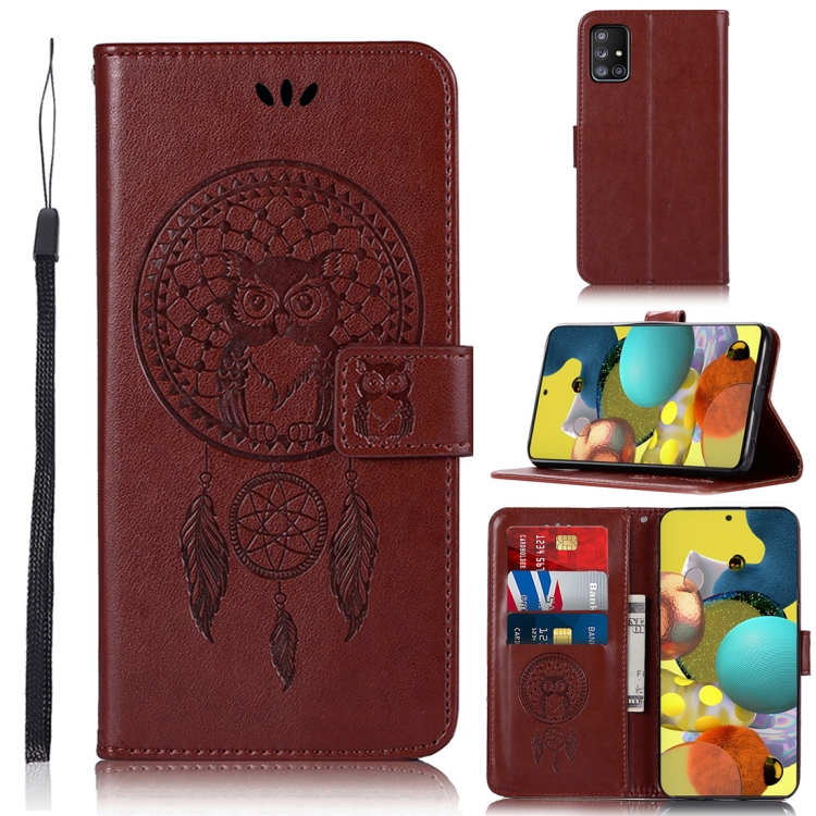 For Samsung Galaxy A51 5G Wind Chime Owl Embossing Pattern Horizontal Flip Leather Case, with Holder & Card Slots & Wallet(Brown)
For Samsung Galaxy A51 5G Wind Chime Owl Embossing Pattern Horizontal Flip Leather Case, with Holder & Card Slots & Wallet(Brown)