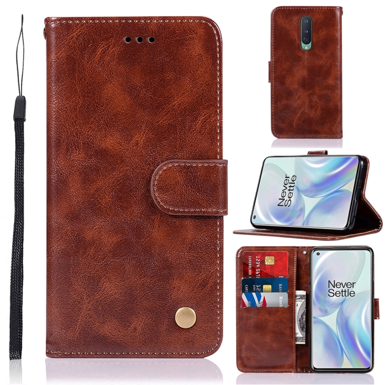 For OnePlus 8 Copper Buckle Retro Crazy Horse Texture Horizontal Flip Leather Case with Holder & Card Slots & Wallet(Brown)
For OnePlus 8 Copper Buckle Retro Crazy Horse Texture Horizontal Flip Leather Case with Holder & Card Slots & Wallet(Brown)