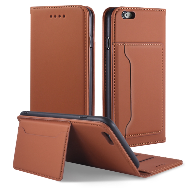 For iPhone 6 Plus / 6s Plus Strong Magnetism Shockproof Horizontal Flip Liquid Feel Leather Case with Holder & Card Slots & Wallet(Brown)
For iPhone 6 Plus / 6s Plus Strong Magnetism Shockproof Horizontal Flip Liquid Feel Leather Case with Holder & Card Slots & Wallet(Brown)