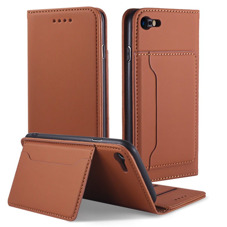 For iPhone SE(2020) / 8 / 7 Strong Magnetism Shockproof Horizontal Flip Liquid Feel Leather Case with Holder & Card Slots & Wallet(Brown)
For iPhone SE(2020) / 8 / 7 Strong Magnetism Shockproof Horizontal Flip Liquid Feel Leather Case with Holder & Card Slots & Wallet(Brown)