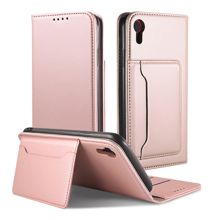For iPhone XR Strong Magnetism Shockproof Horizontal Flip Liquid Feel Leather Case with Holder & Card Slots & Wallet(Rose Gold)
For iPhone XR Strong Magnetism Shockproof Horizontal Flip Liquid Feel Leather Case with Holder & Card Slots & Wallet(Rose Gold)