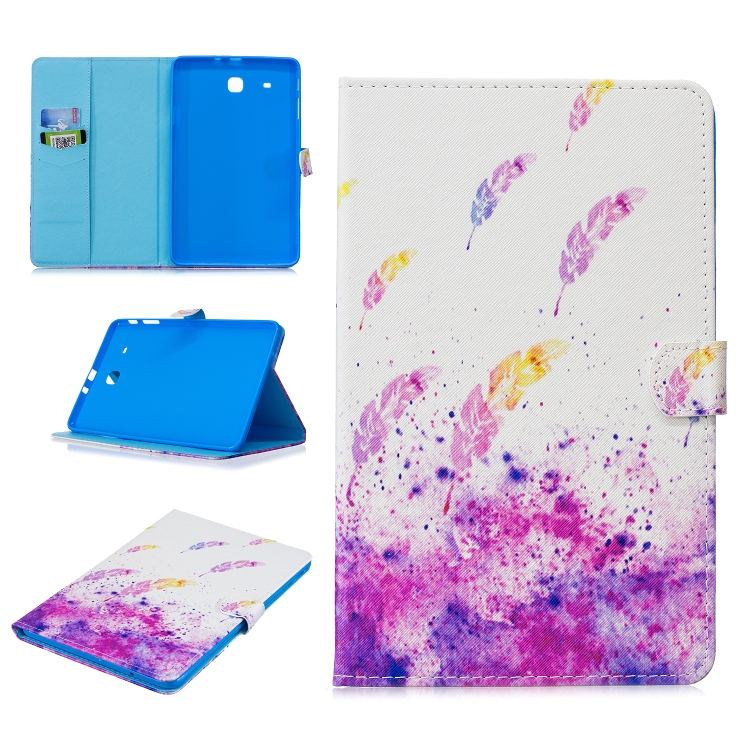 For Samsung Galaxy Tab E T560 Stitching Horizontal Flip Leather Case with Holder & Card Slots (Watercolor Feathers)
For Samsung Galaxy Tab E T560 Stitching Horizontal Flip Leather Case with Holder & Card Slots (Watercolor Feathers)