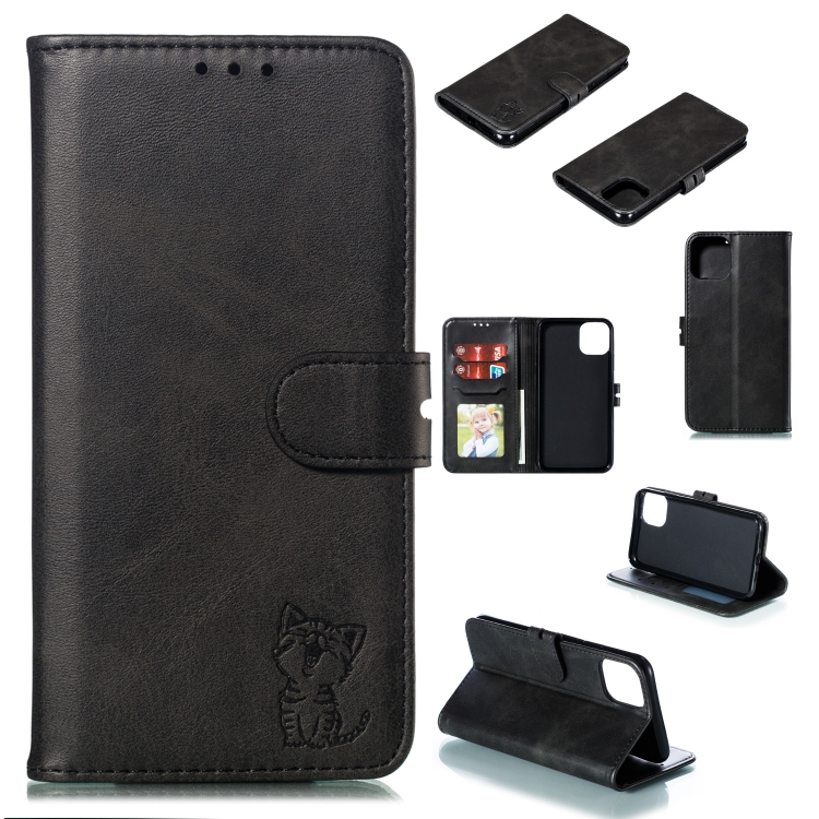 For iPhone 12 Max / 12 Pro Embossed Happy Cat Pattern Horizontal Flip Leather Case with Holder & Card Slots & Wallet & Photo Frame(Black)
For iPhone 12 Max / 12 Pro Embossed Happy Cat Pattern Horizontal Flip Leather Case with Holder & Card Slots & Wallet & Photo Frame(Black)