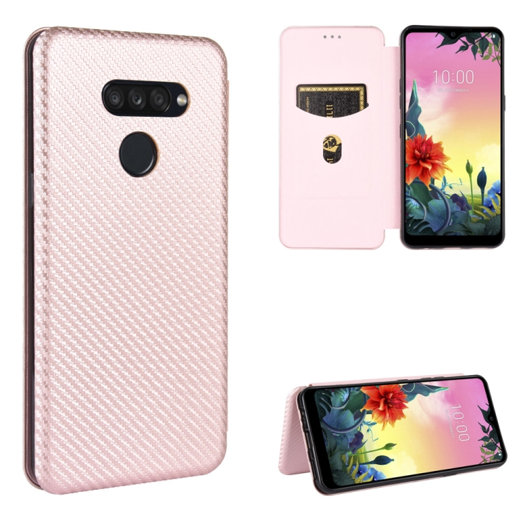 For LG K50S Carbon Fiber Texture Magnetic Horizontal Flip TPU + PC + PU Leather Case with Card Slot(Pink)
For LG K50S Carbon Fiber Texture Magnetic Horizontal Flip TPU + PC + PU Leather Case with Card Slot(Pink)