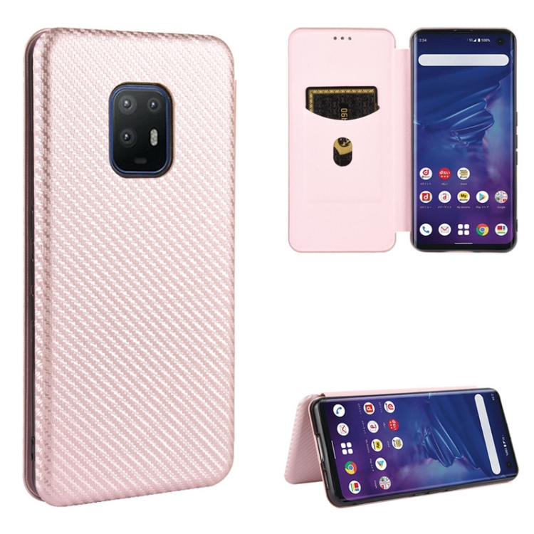 For Fujitsu Arrows 5G (F-51A) Carbon Fiber Texture Magnetic Horizontal Flip TPU + PC + PU Leather Case with Card Slot(Pink)
For Fujitsu Arrows 5G (F-51A) Carbon Fiber Texture Magnetic Horizontal Flip TPU + PC + PU Leather Case with Card Slot(Pink)