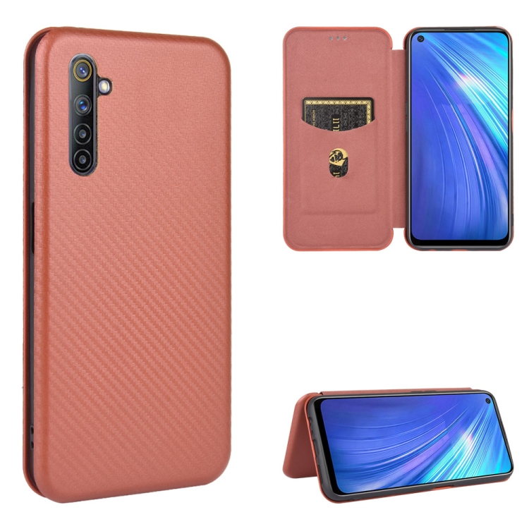 For OPPO Realme 6 Carbon Fiber Texture Magnetic Horizontal Flip TPU + PC + PU Leather Case with Card Slot(Brown)
For OPPO Realme 6 Carbon Fiber Texture Magnetic Horizontal Flip TPU + PC + PU Leather Case with Card Slot(Brown)