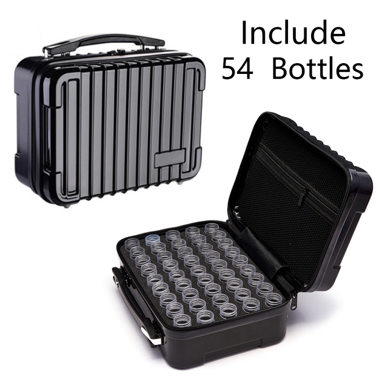 54 Slots Diamond Painting Accessories Diamond Embroidery Bead Storage Bottle Multi-function Handbag Tools Kits, Style:Contains 45 Small Bottles(Black)
54 Slots Diamond Painting Accessories Diamond Embroidery Bead Storage Bottle Multi-function Handbag Tools Kits, Style:Contains 45 Small Bottles(Black)