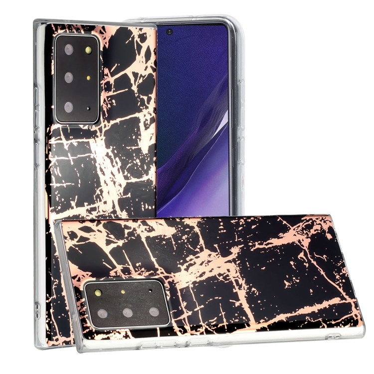 For Samsung Galaxy Note20 Ultra Plating Marble Pattern Soft TPU Protective Case(Black Gold) 
For Samsung Galaxy Note20 Ultra Plating Marble Pattern Soft TPU Protective Case(Black Gold)