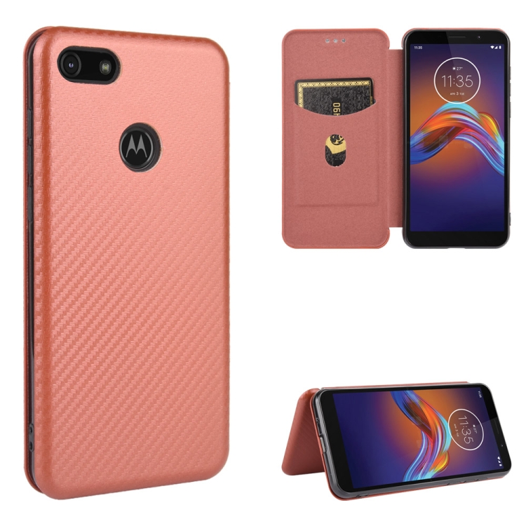 For Motorola Moto E6 Play Carbon Fiber Texture Magnetic Horizontal Flip TPU + PC + PU Leather Case with Rope & Card Slot(Brown)
For Motorola Moto E6 Play Carbon Fiber Texture Magnetic Horizontal Flip TPU + PC + PU Leather Case with Rope & Card Slot(Brown)
