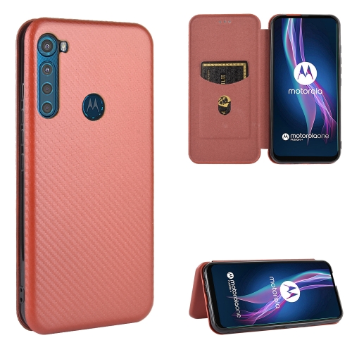 For Motorola Moto One Fusion Plus Carbon Fiber Texture Magnetic Horizontal Flip TPU + PC + PU Leather Case with Rope & Card Slot(Brown)
For Motorola Moto One Fusion Plus Carbon Fiber Texture Magnetic Horizontal Flip TPU + PC + PU Leather Case with Rope & Card Slot(Brown)