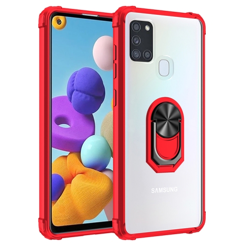For Samsung Galaxy A21s Shockproof Transparent TPU + Acrylic Protective Case with Ring Holder(Red)
For Samsung Galaxy A21s Shockproof Transparent TPU + Acrylic Protective Case with Ring Holder(Red)