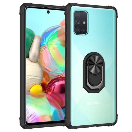 For Samsung Galaxy A51 Shockproof Transparent TPU + Acrylic Protective Case with Ring Holder(Black)
For Samsung Galaxy A51 Shockproof Transparent TPU + Acrylic Protective Case with Ring Holder(Black)