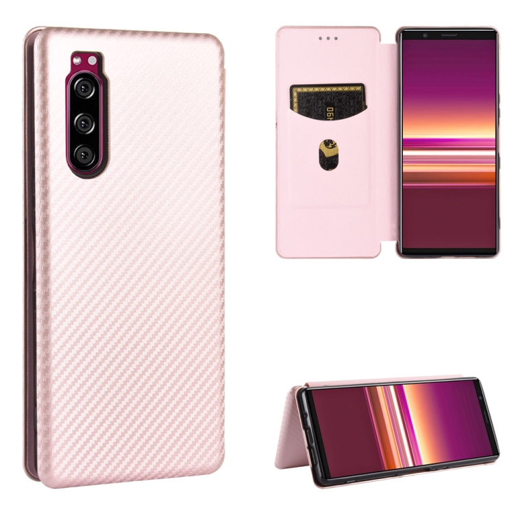 For Sony Xperia 5 ll Carbon Fiber Texture Magnetic Horizontal Flip TPU + PC + PU Leather Case with Card Slot(Pink)
For Sony Xperia 5 ll Carbon Fiber Texture Magnetic Horizontal Flip TPU + PC + PU Leather Case with Card Slot(Pink)