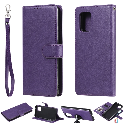 For Samsung Galaxy A91 / S10 Lite 2 in 1 Solid Color Detachable PU Leather Case with Card Slots & Magnetic Holder & Photo Frame & Wallet & Strap(Purple)
For Samsung Galaxy A91 / S10 Lite 2 in 1 Solid Color Detachable PU Leather Case with Card Slots & Magnetic Holder & Photo Frame & Wallet & Strap(Purple)