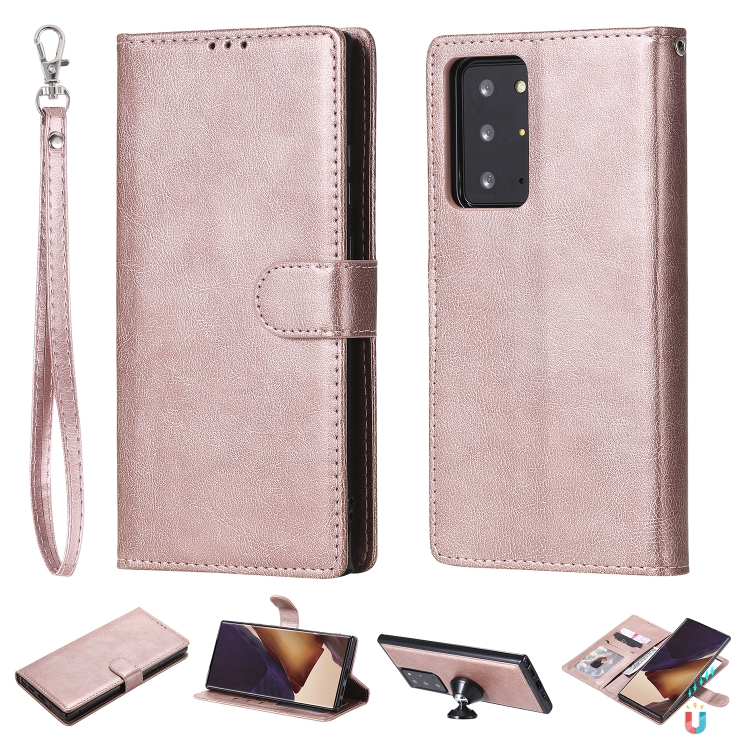 For Samsung Galaxy Note 20 2 in 1 Solid Color Detachable PU Leather Case with Card Slots & Magnetic Holder & Photo Frame & Wallet & Strap(Rose Gold)
For Samsung Galaxy Note 20 2 in 1 Solid Color Detachable PU Leather Case with Card Slots & Magnetic Holder & Photo Frame & Wallet & Strap(Rose Gold)