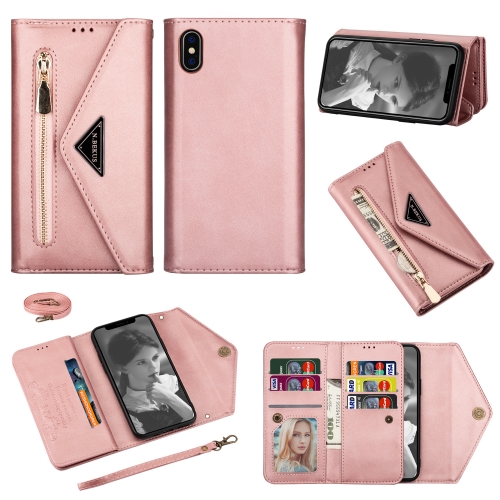 For iPhone XS / X Skin Feel Zipper Horizontal Flip Leather Case with Holder & Card Slots & Photo Frame & Lanyard & Long Rope(Rose Gold)
For iPhone XS / X Skin Feel Zipper Horizontal Flip Leather Case with Holder & Card Slots & Photo Frame & Lanyard & Long Rope(Rose Gold)