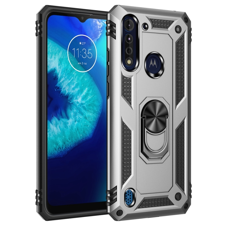 For Motorola Moto G8 Power Lite Shockproof TPU + PC Protective Case with 360 Degree Rotating Holder(Silver)
For Motorola Moto G8 Power Lite Shockproof TPU + PC Protective Case with 360 Degree Rotating Holder(Silver)